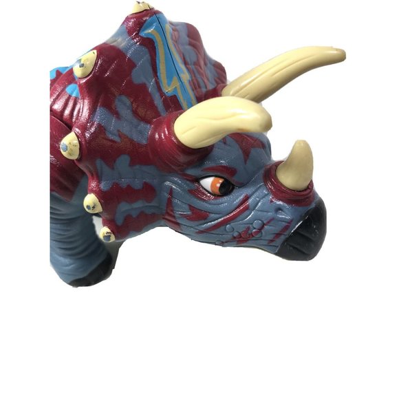 Fisher Price Mattel Imaginext Walk & Roar TRAMPLE THE TRICERATOPS Dinosaur Toy - Picture 9 of 12